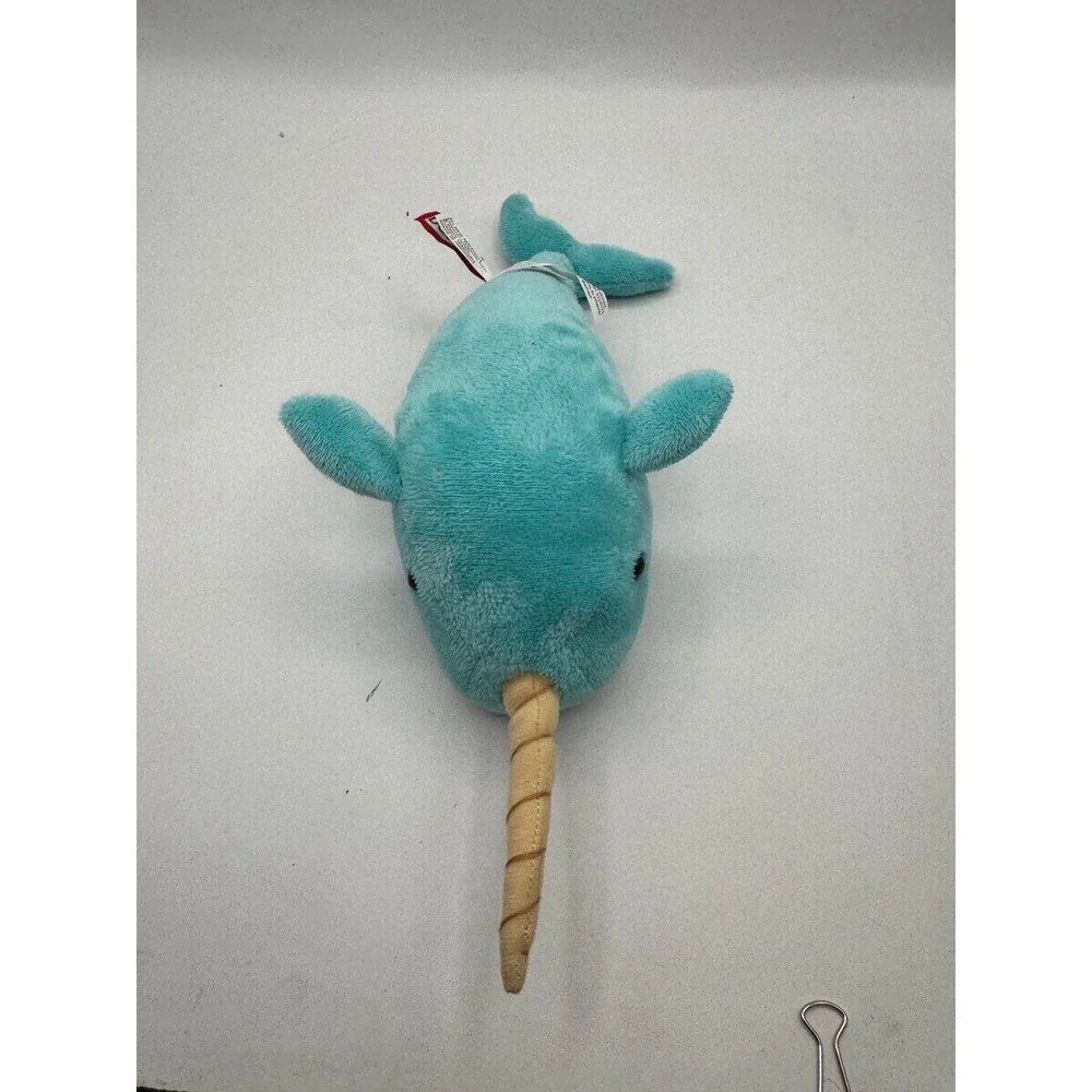 Douglas Narwhal Plush Toy‎ Kids 13 Inch Teal Blue Embroidered Sea Creature
